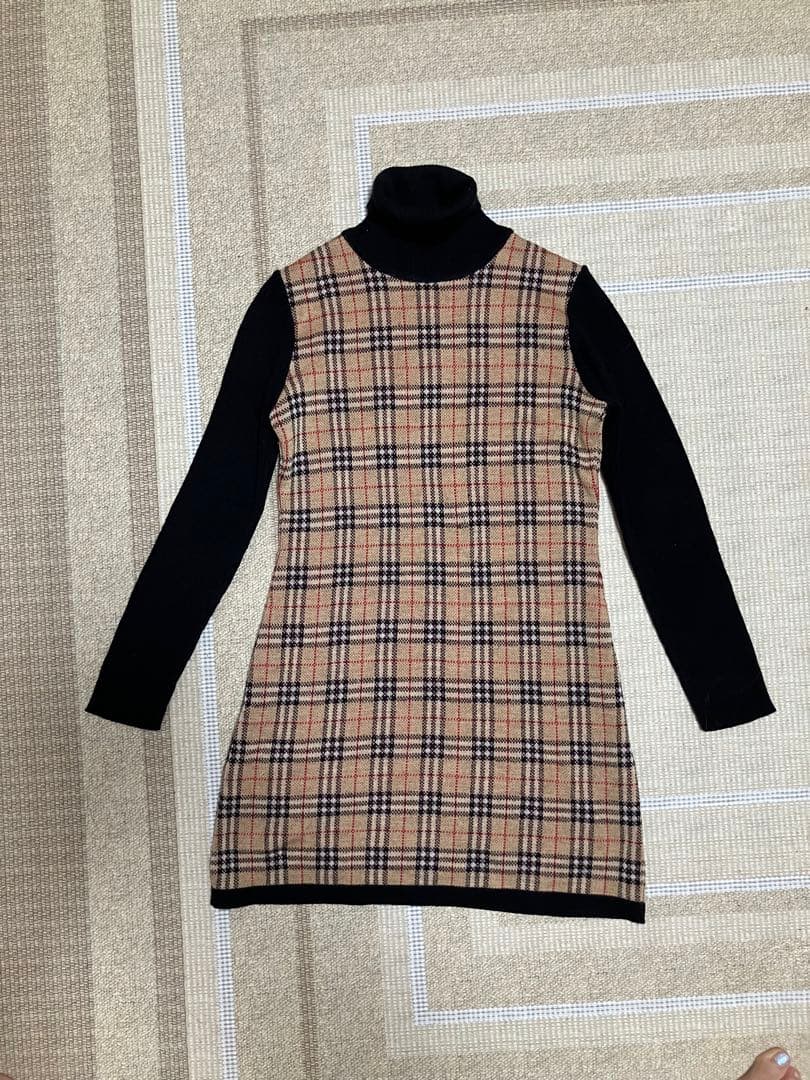 Burberrys キッズ　Aライン　ニットワンピース　チェック　S 140