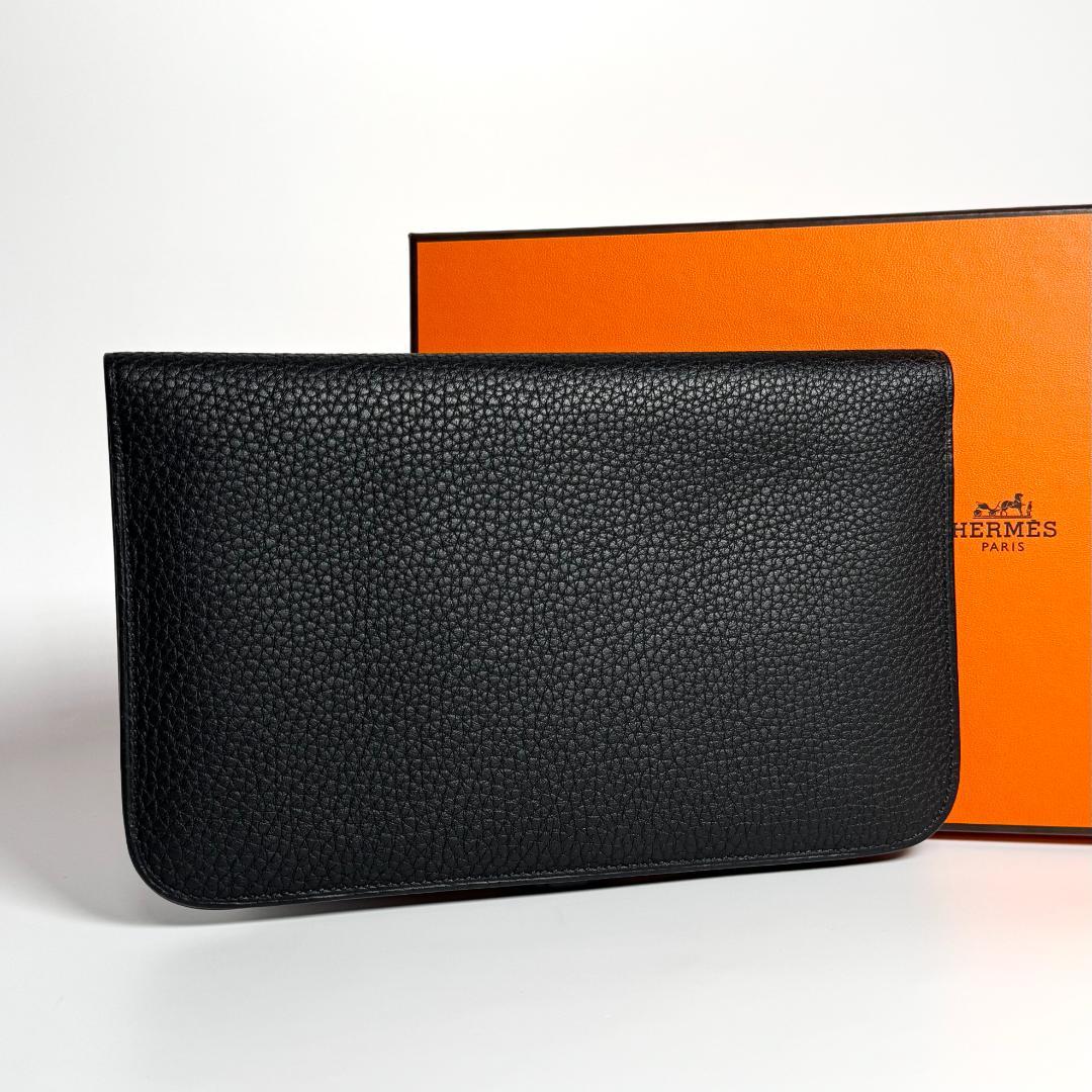 美品 HERMES ブラック 長財布 エルメス ドゴン GM U刻 2022