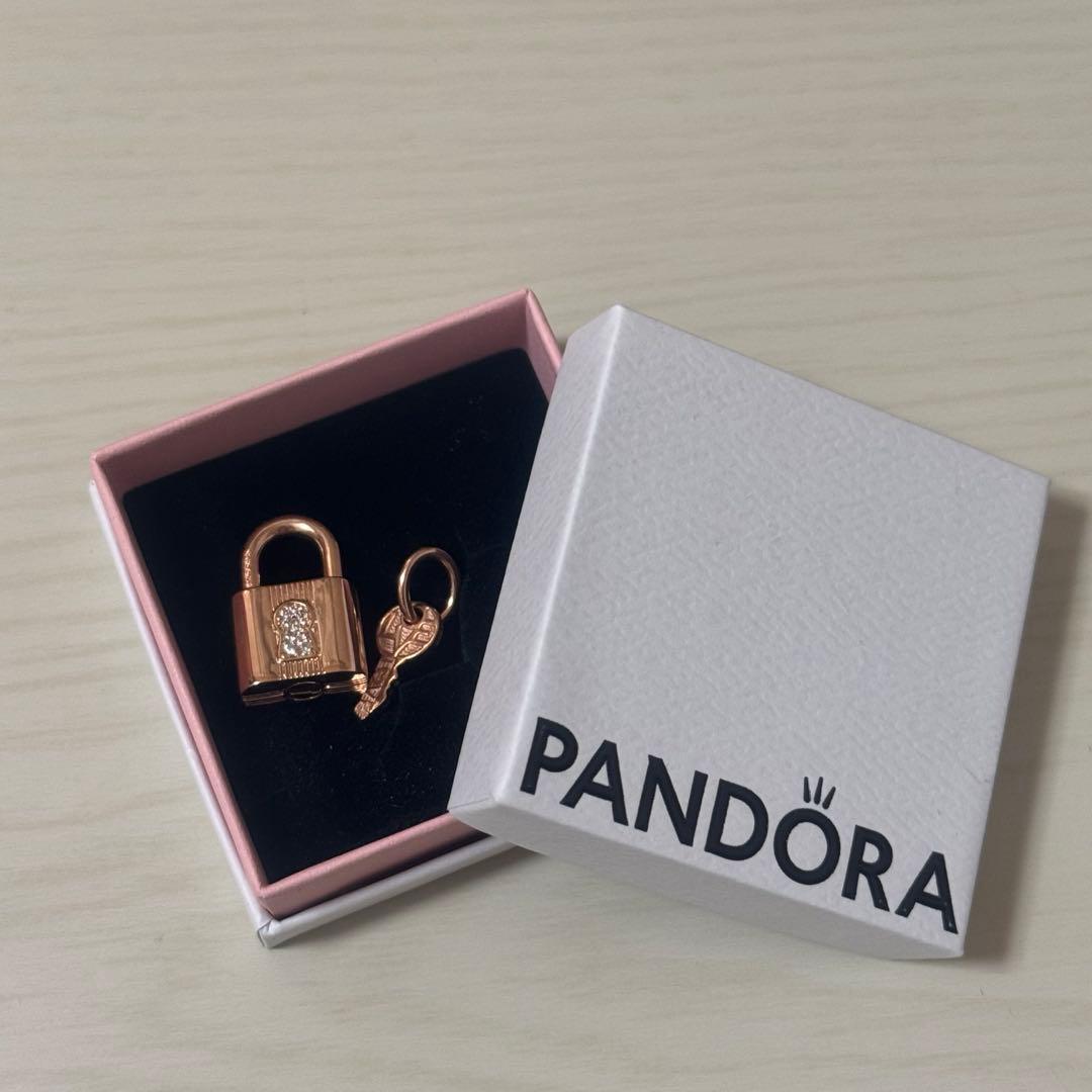 アクセサリー Padlock and Key Dangle Charm