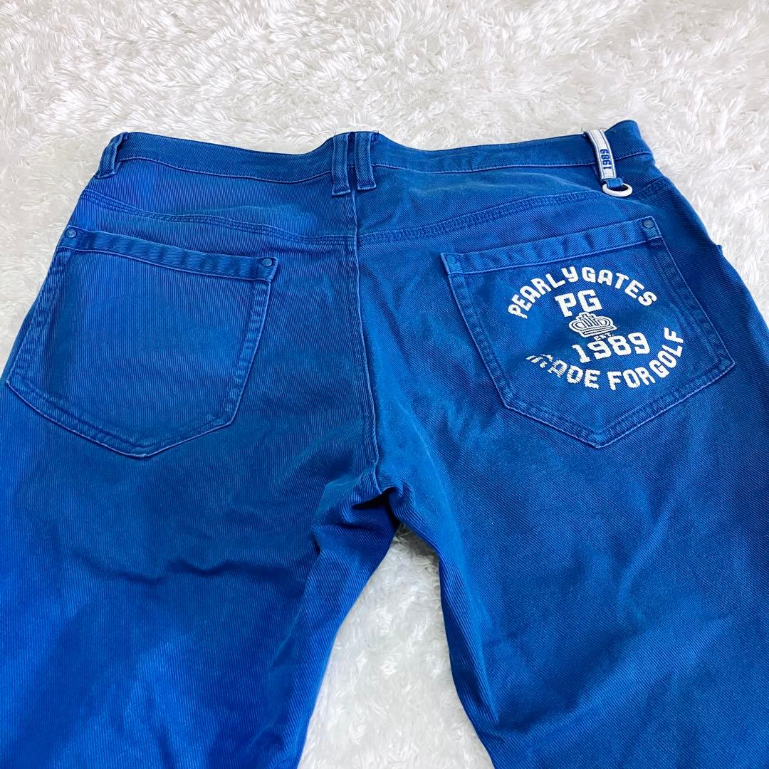 パーリーゲイツ ゴルフパンツ カラーデニム ストレッチ サイズ6
