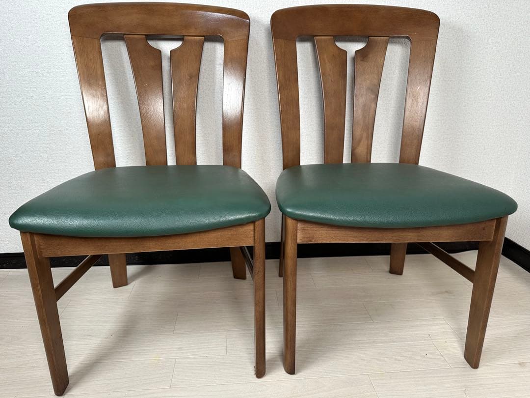 カリモク クラシック ヴィンテージ レザーチェア ２脚セット 管理No.※i4※