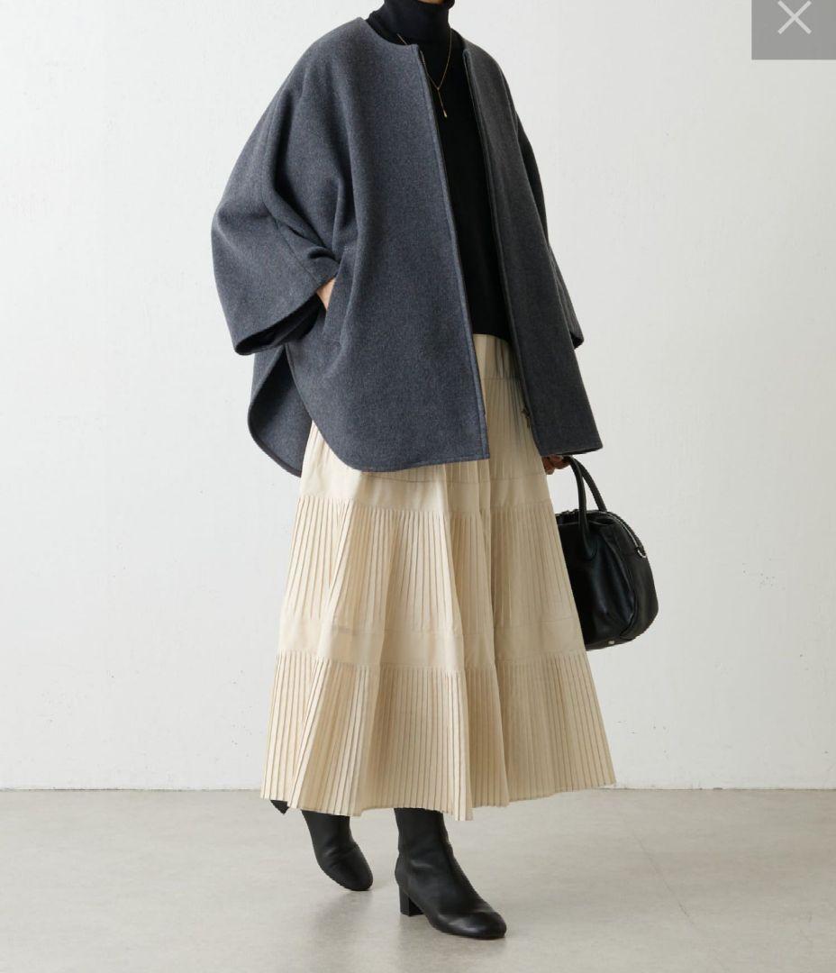 【即購入OK】【新品未使用】ビアズリー　ウールポンチョコート