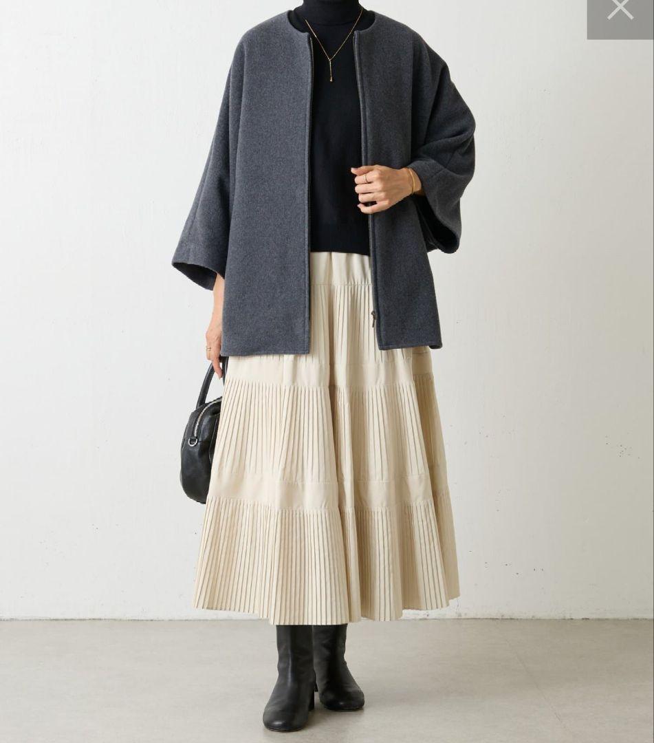 【即購入OK】【新品未使用】ビアズリー　ウールポンチョコート