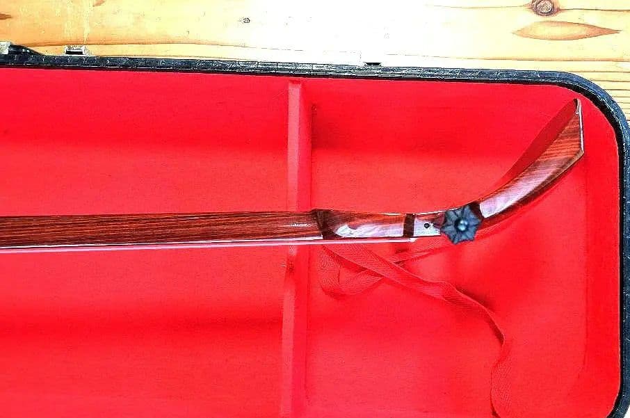 三線 紫檀 本革強化張り真壁型 美品 美音