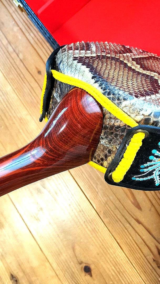 三線 紫檀 本革強化張り真壁型 美品 美音