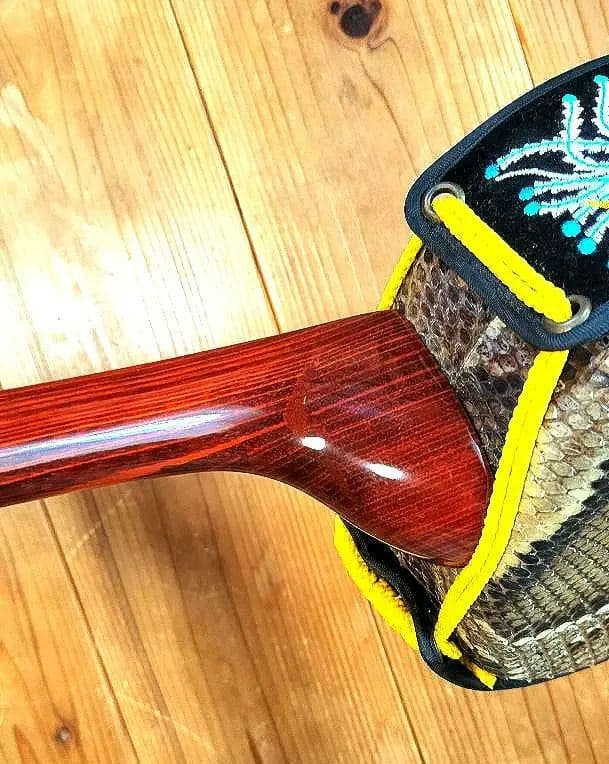 三線 紫檀 本革強化張り真壁型 美品 美音