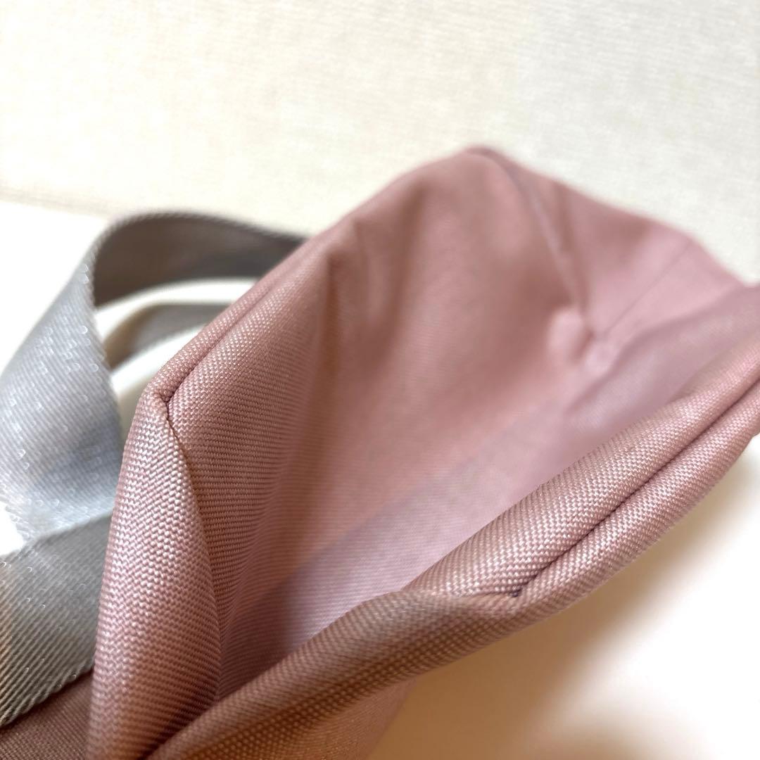 Herve Chapelier 701 ミニトートバッグ　ピンク　シルバー