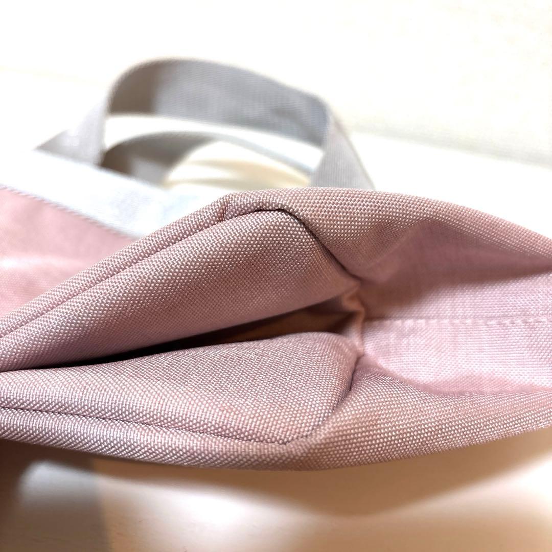 Herve Chapelier 701 ミニトートバッグ　ピンク　シルバー