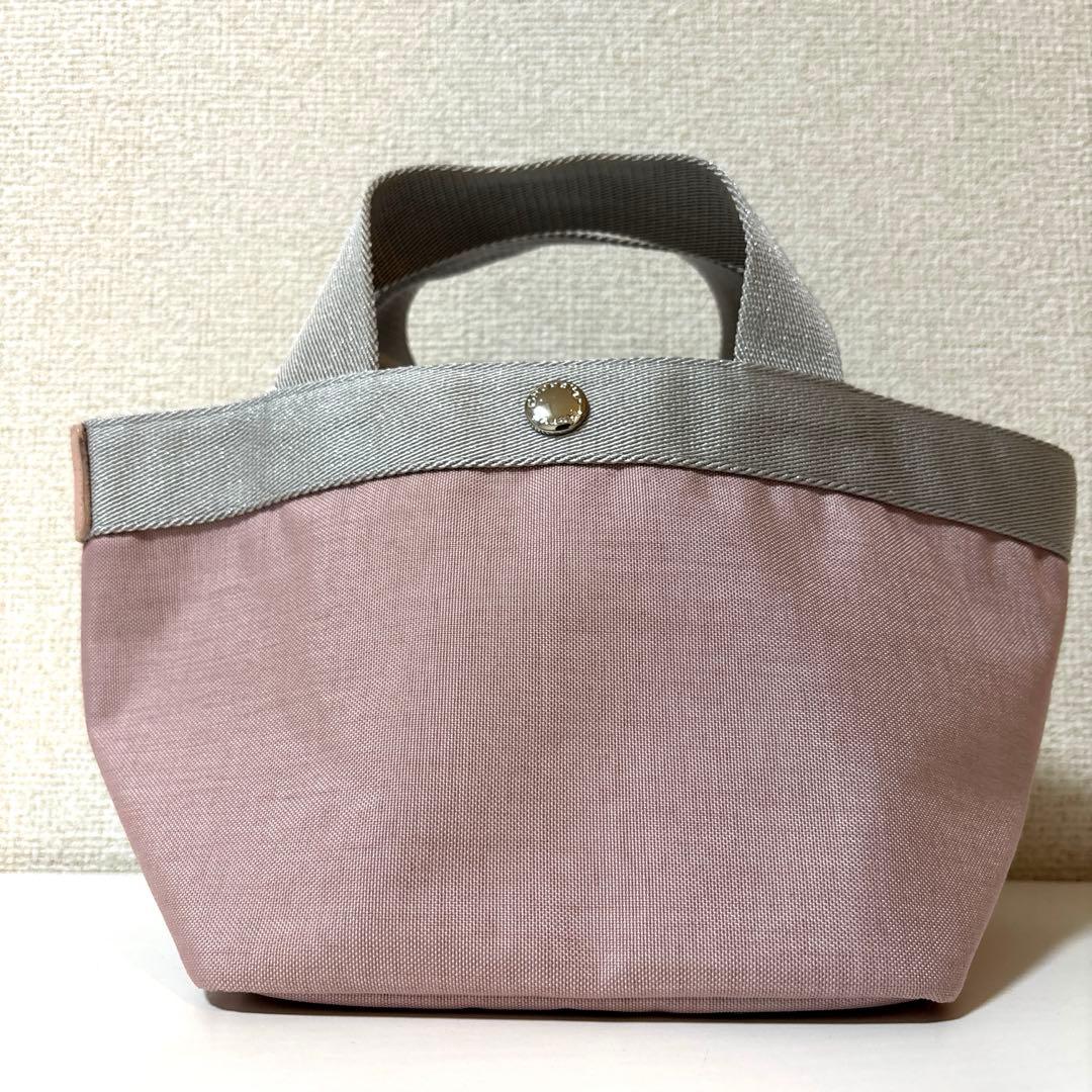 Herve Chapelier 701 ミニトートバッグ　ピンク　シルバー