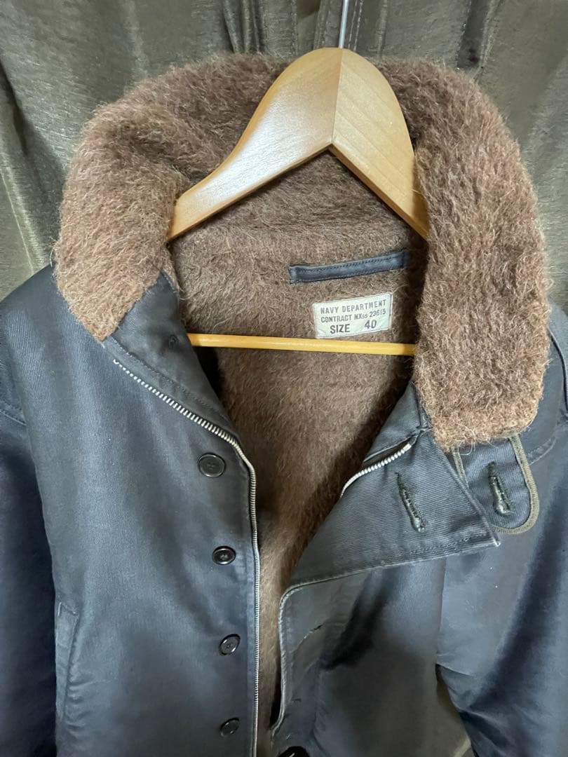 N-1デッキジャケット U.S.NAVYボア裏地 TALONジップ サイズ40