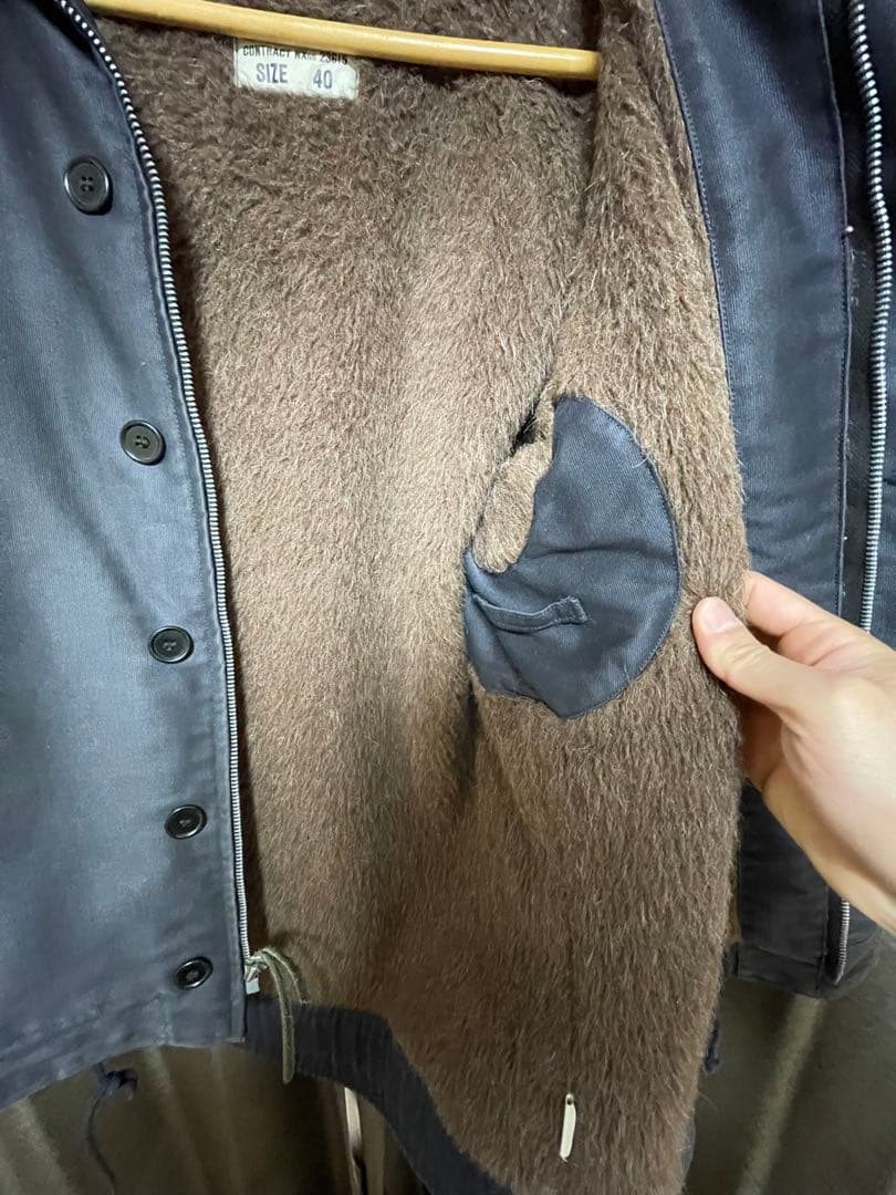 N-1デッキジャケット U.S.NAVYボア裏地 TALONジップ サイズ40