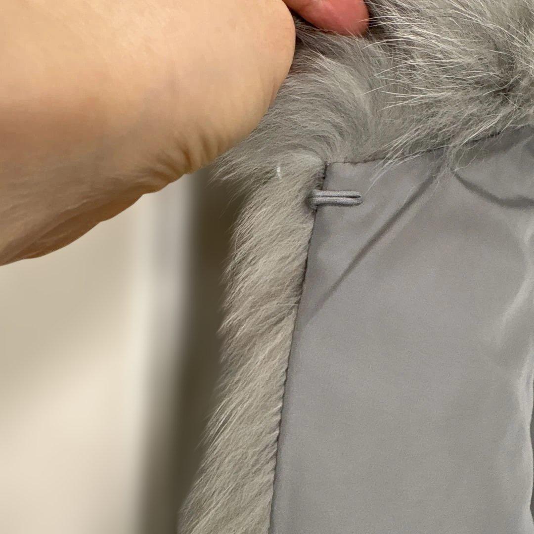 SUGAR ROSE グレー フォックスファー　ジレ　グレー