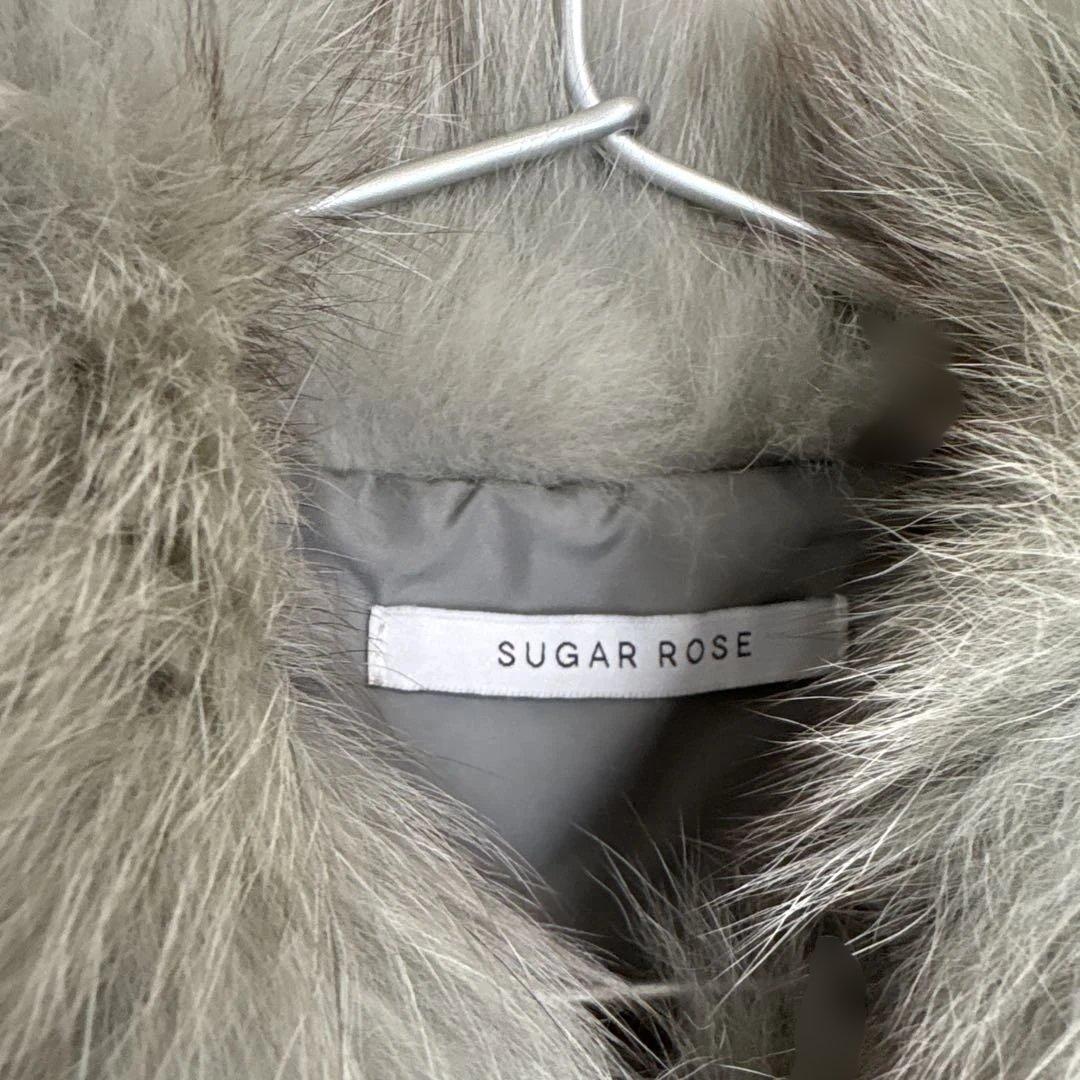 SUGAR ROSE グレー フォックスファー　ジレ　グレー