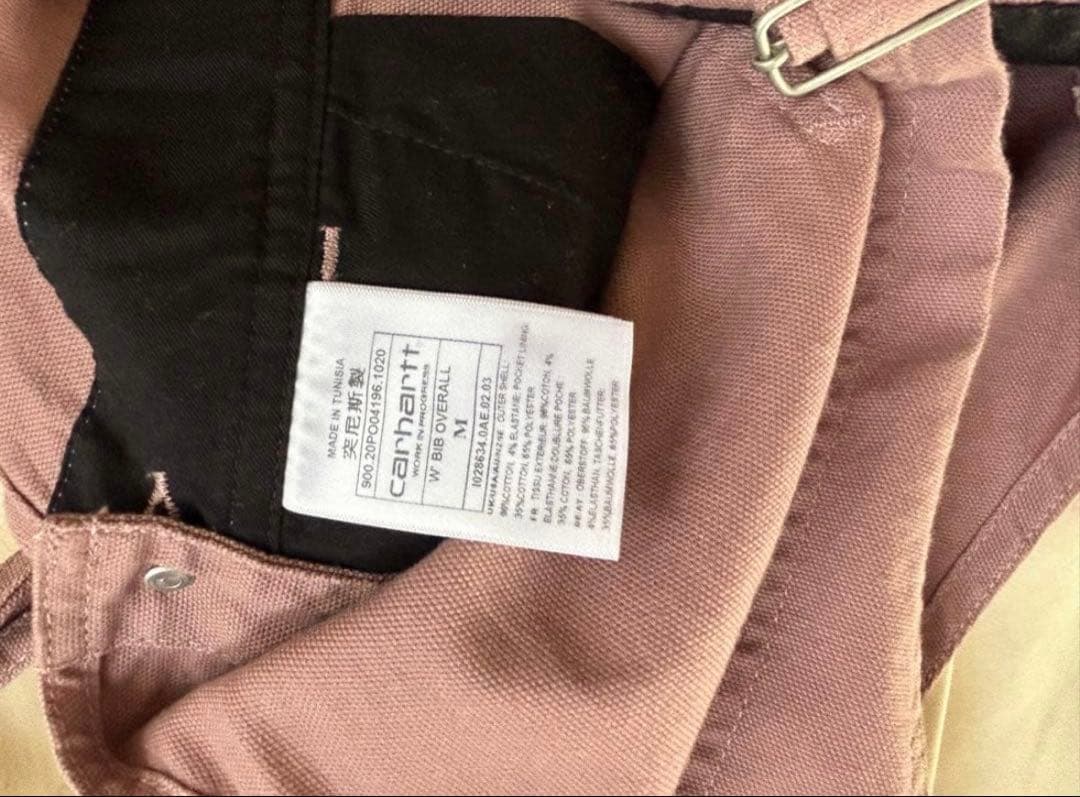 carhartt wip オーバーオール　ピンク　M