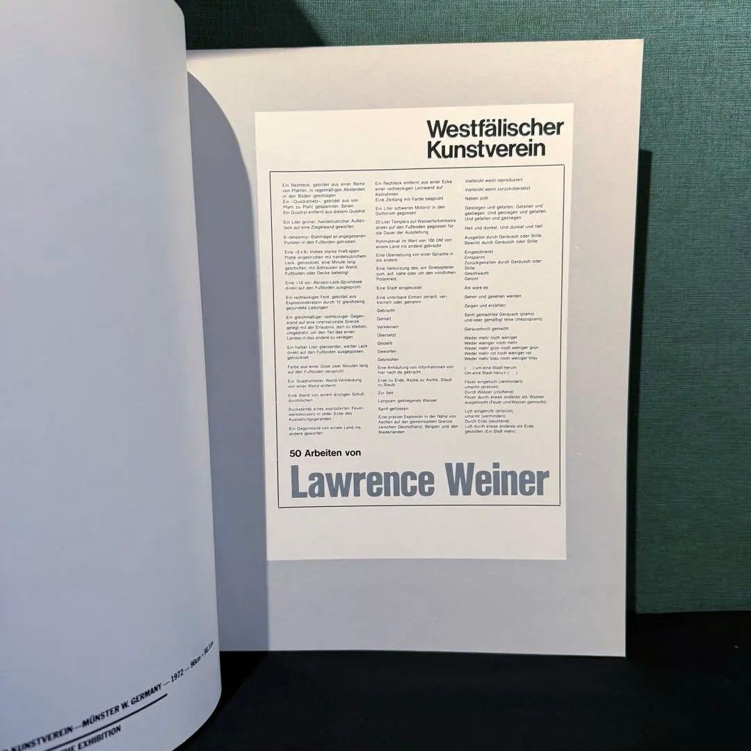 1986出版 Lawrence Weiner ローレンス・ウェイナー 作品集