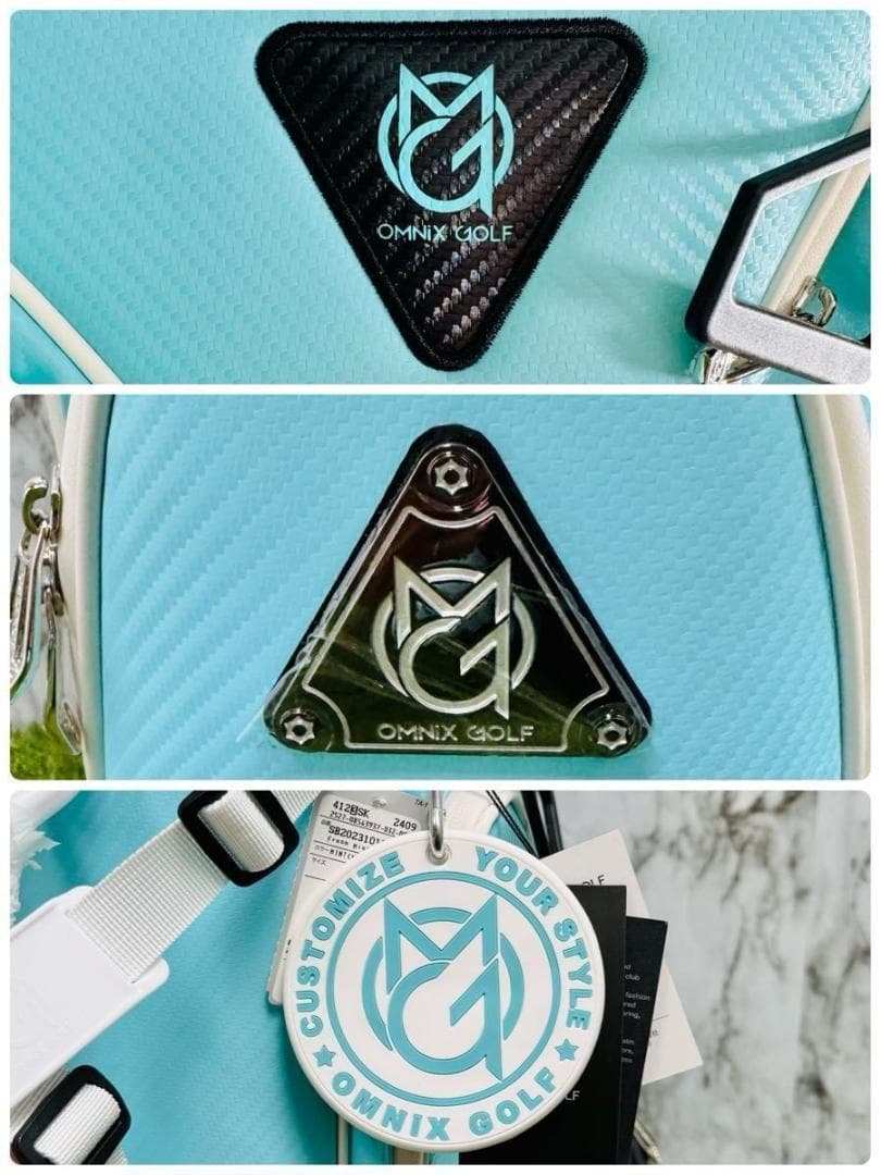 【新品未使用】オムニックス スタンド式 キャディバッグ ゴルフバッグ ブルー