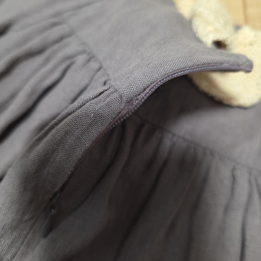 Apolina グレー刺繍ワンピース 3-5Y