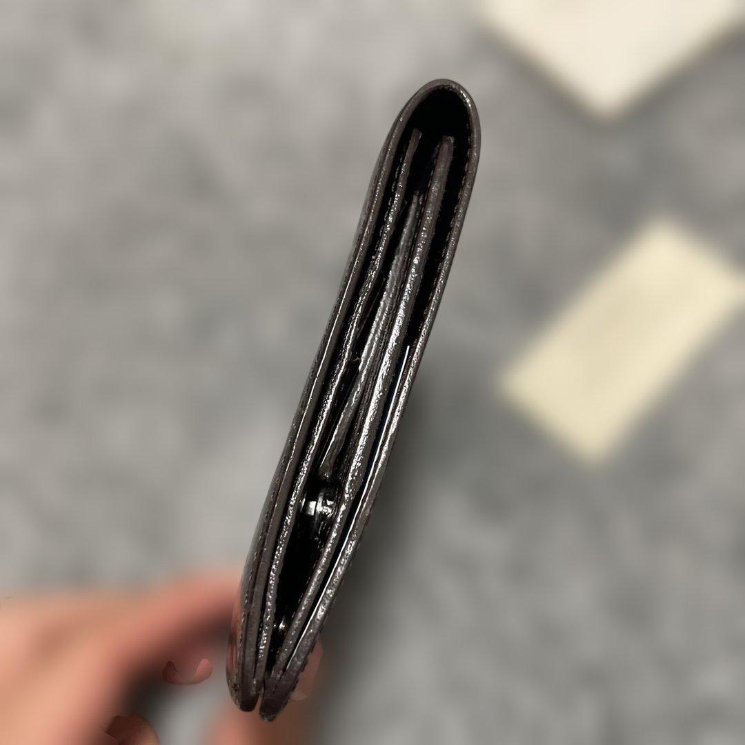 Louis Vuitton モノグラムグラセ 二つ折り財布 ダークブラウン