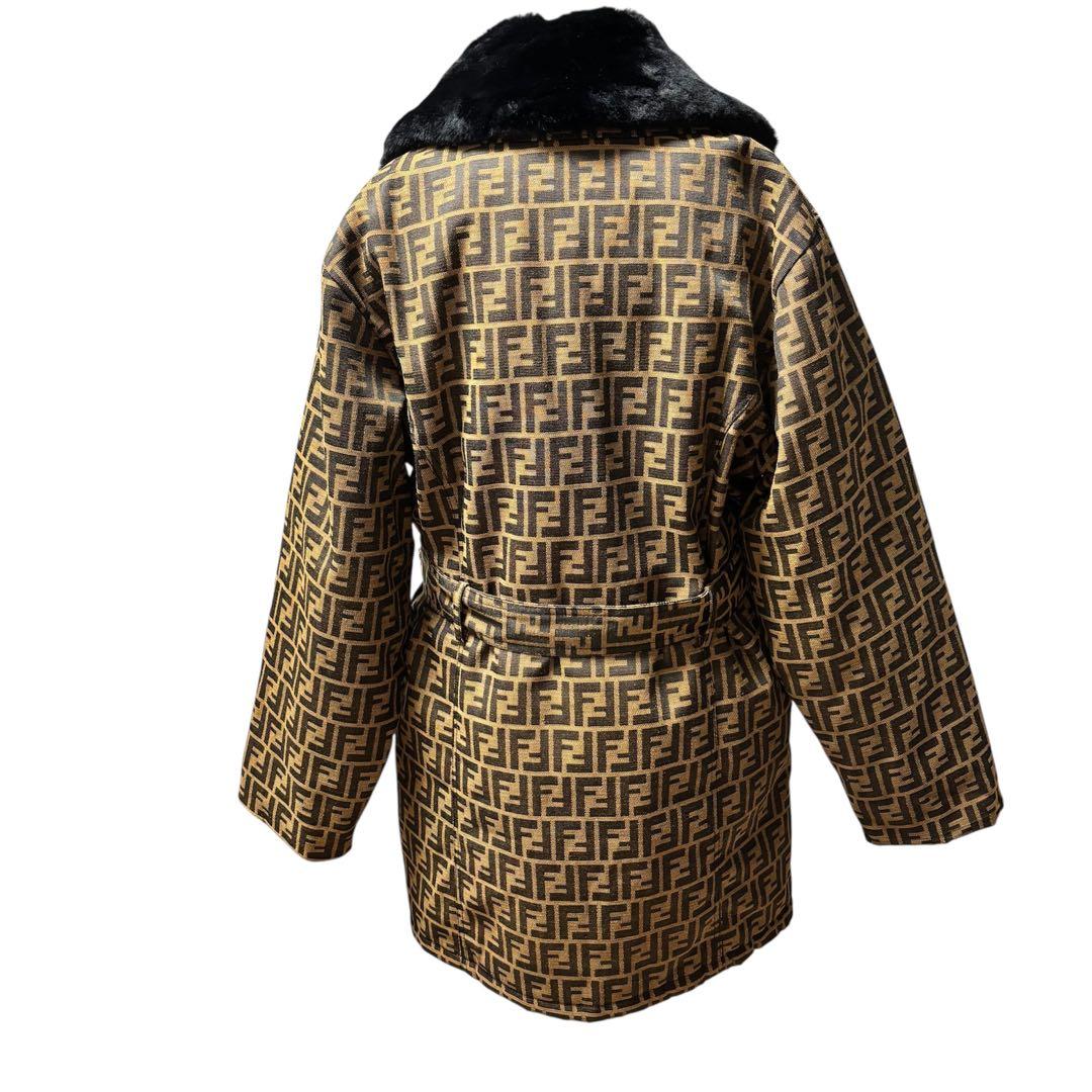 最高級 ✨極美品 FENDI ズッカ柄 2way ファー ベルト付トレンチコート