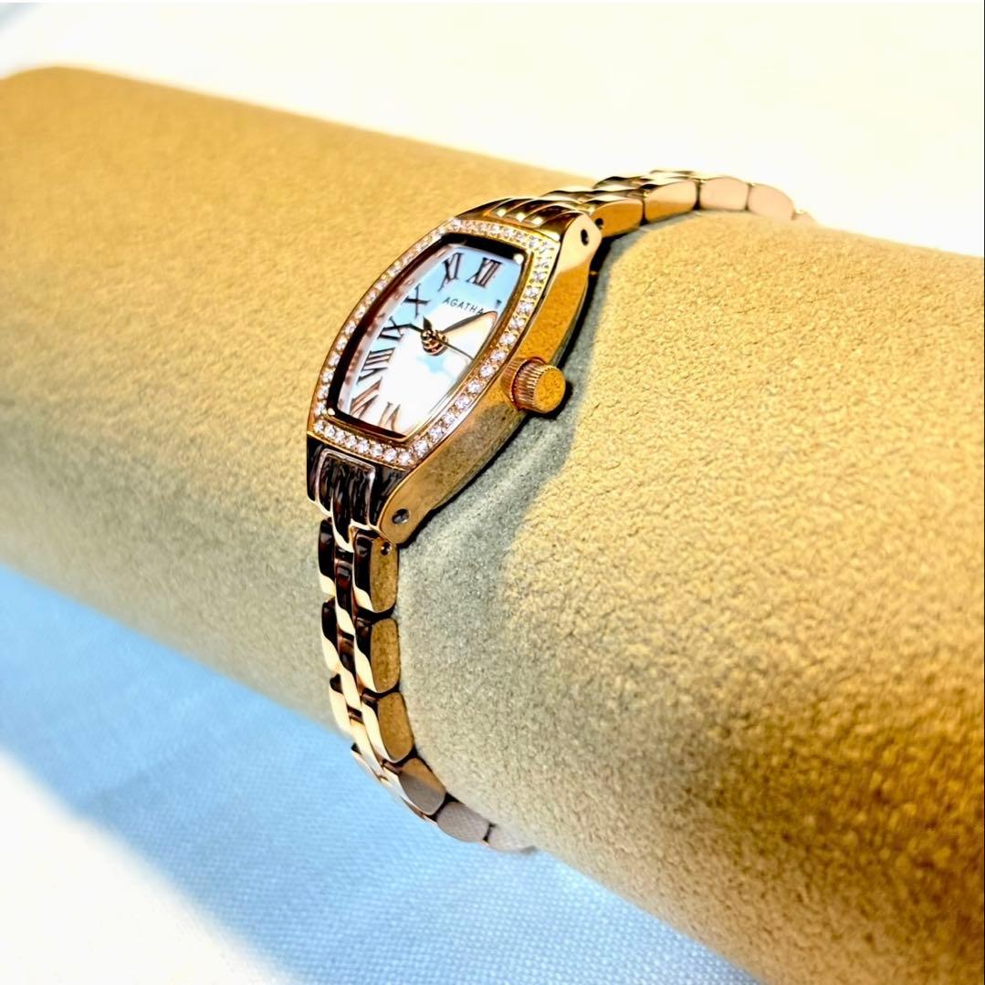 AGATHA 新品 電池入り ピンクゴールド　MADE IN FRAN