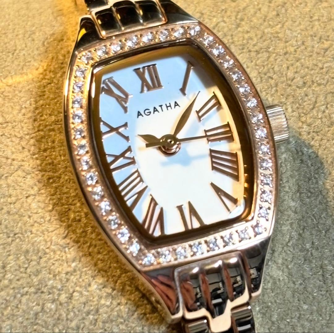 AGATHA 新品 電池入り ピンクゴールド　MADE IN FRAN