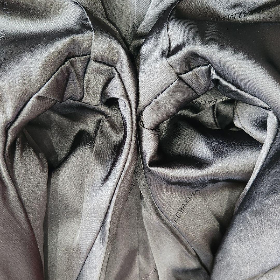 ✨美品✨ピエールバルマン❣️レザーコート　ファー付き　ダブル　ブラック　日本製