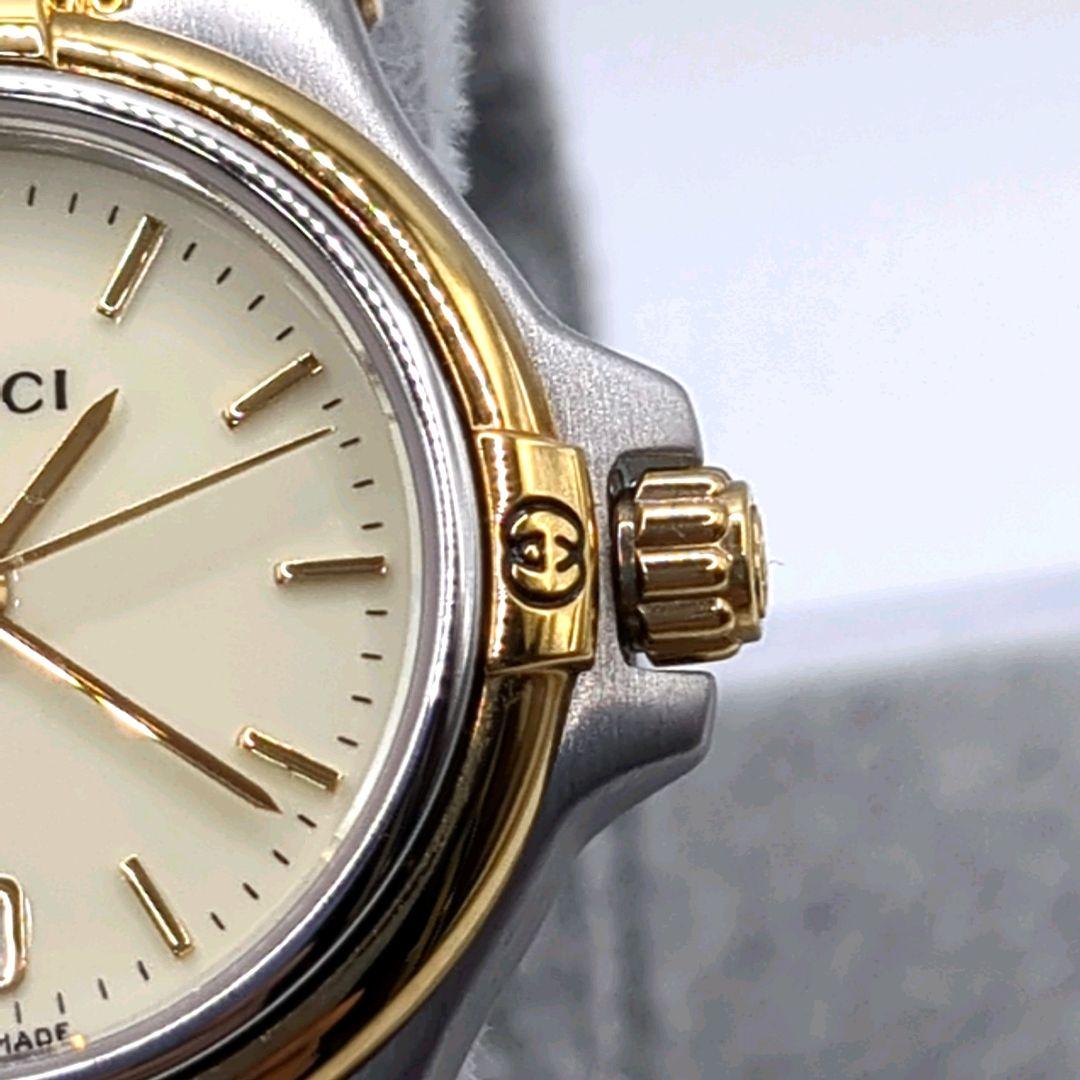 極美品 電池交換済み✨GUCCI シルバー ゴールド 腕時計 9040L
