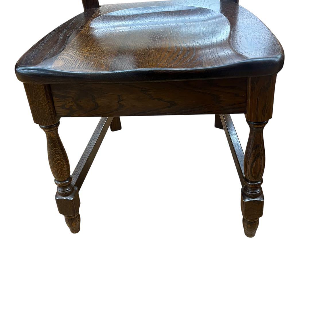 美品　起立木工　オランダ製　オーク無垢　2脚セッ