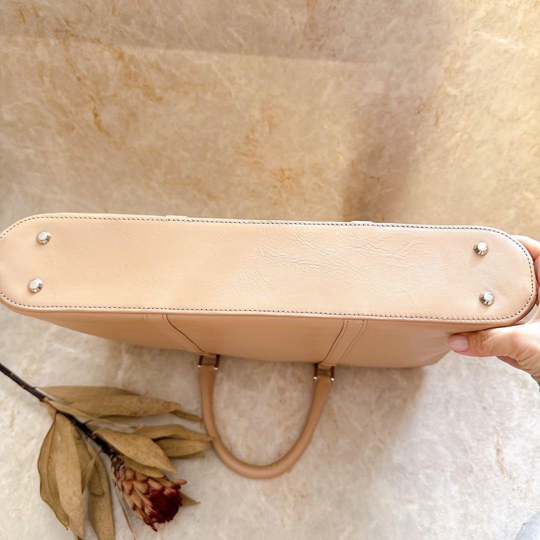 ビジネスレザーファクトリー 本革 A4 ビジネスバッグ ベージュ レザー バック