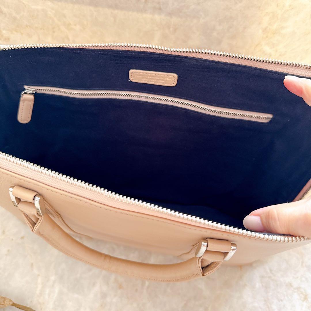 ビジネスレザーファクトリー 本革 A4 ビジネスバッグ ベージュ レザー バック