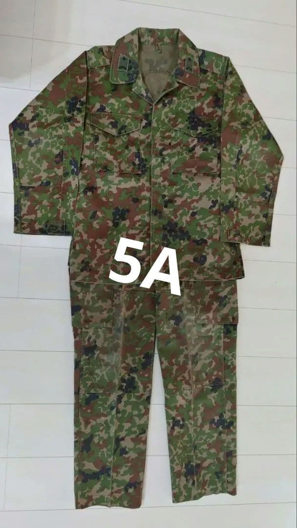 陸上自衛隊　ノンアイロン　迷彩服　上下　5A 　PX品