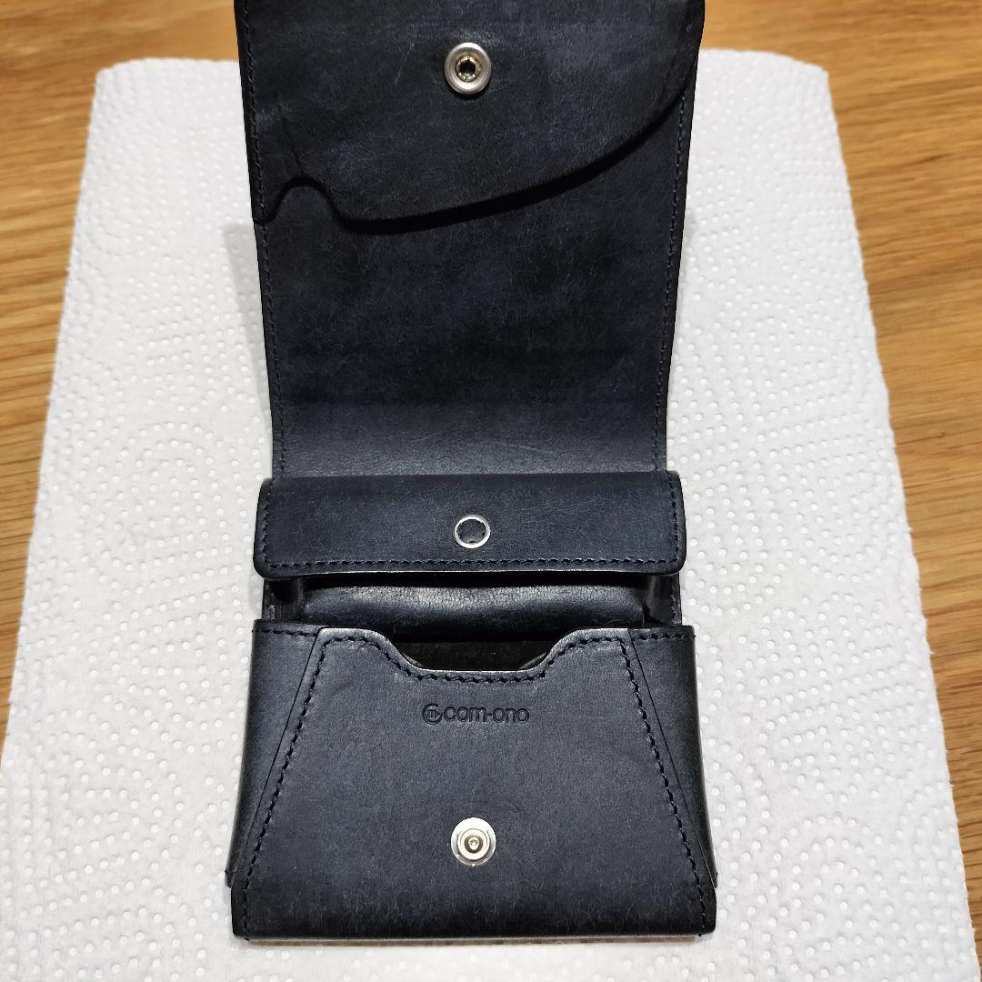 【美品・NAVY】プエブロレザー使用com-ono SLIM-005pb