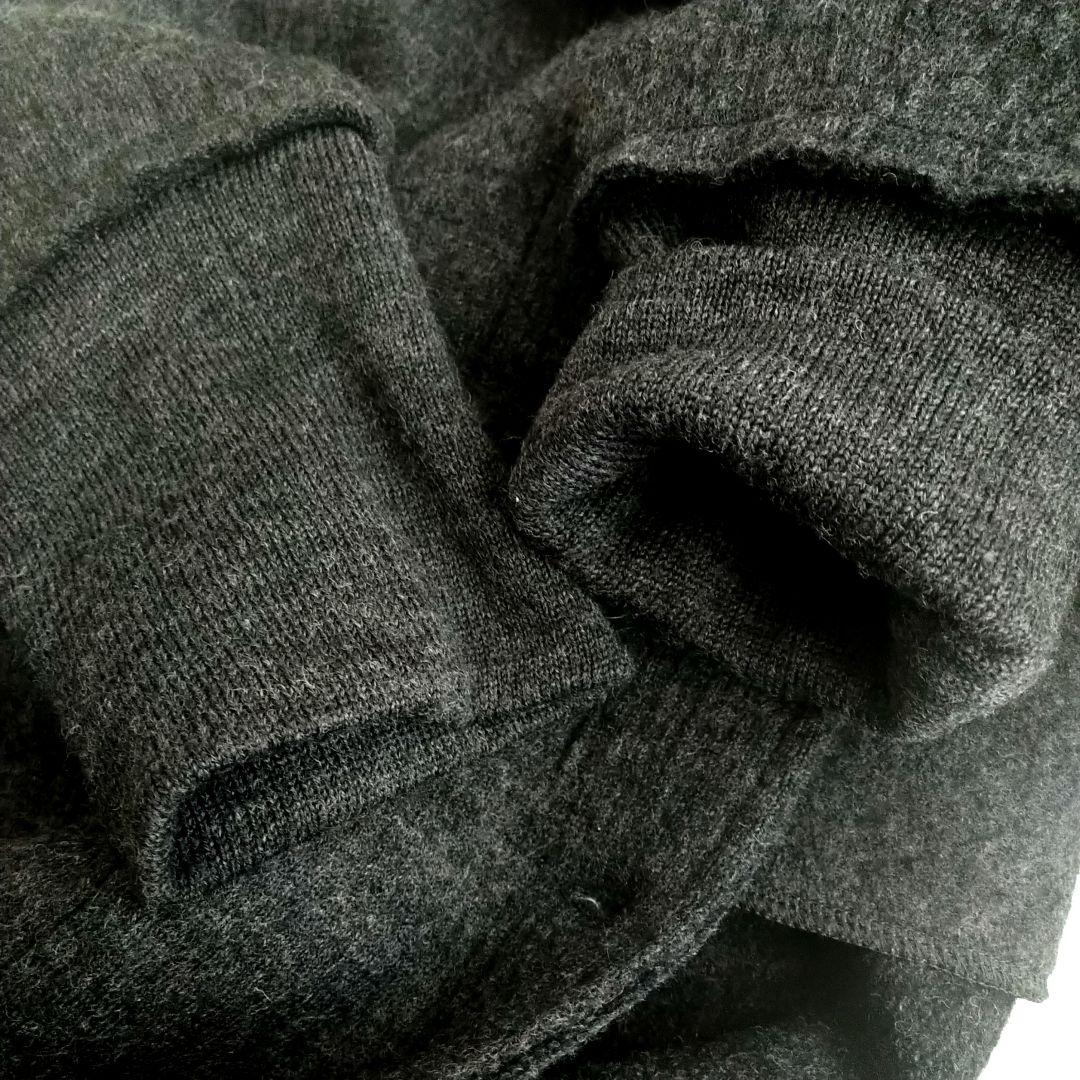 transit par such ウール ダークグレー ロングコート 3