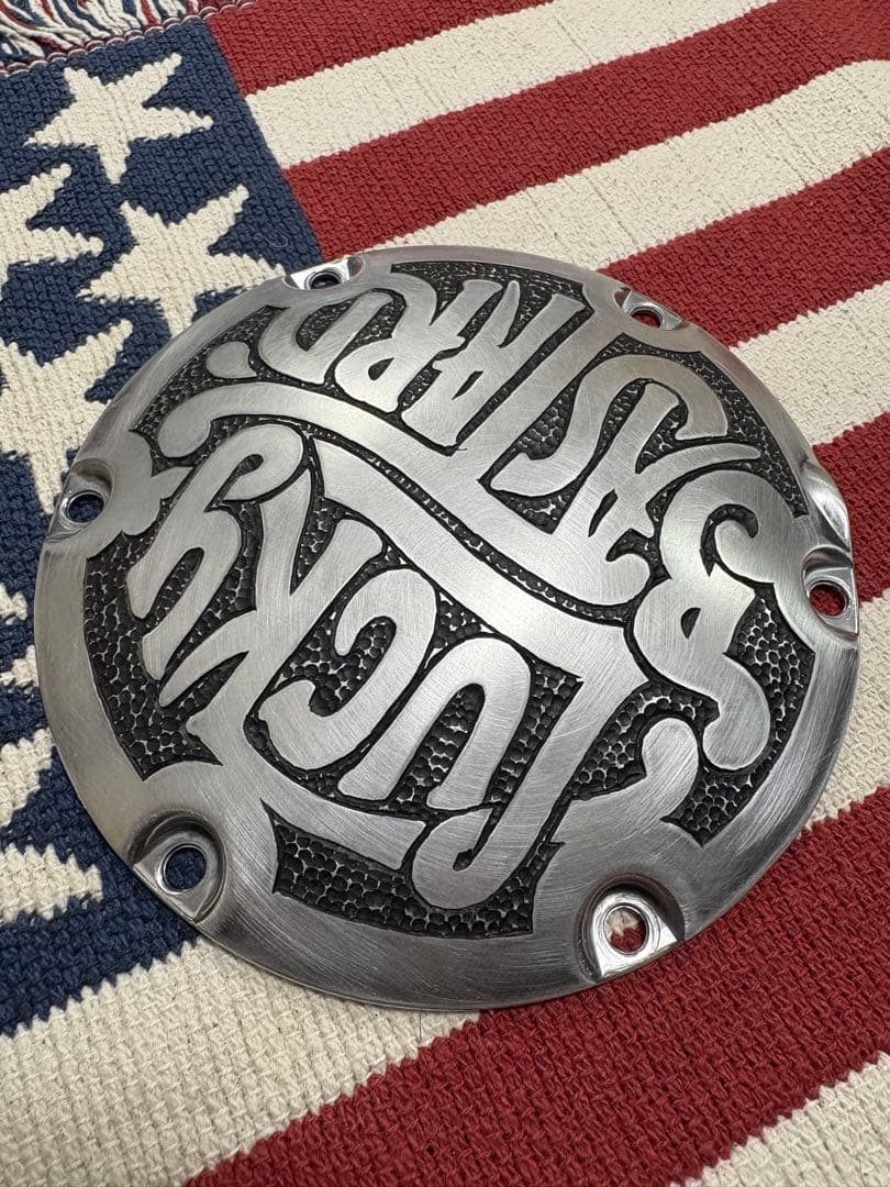 No.26ハーレーダビッドソン　スポーツスターダービーカバー手彫り 48 883