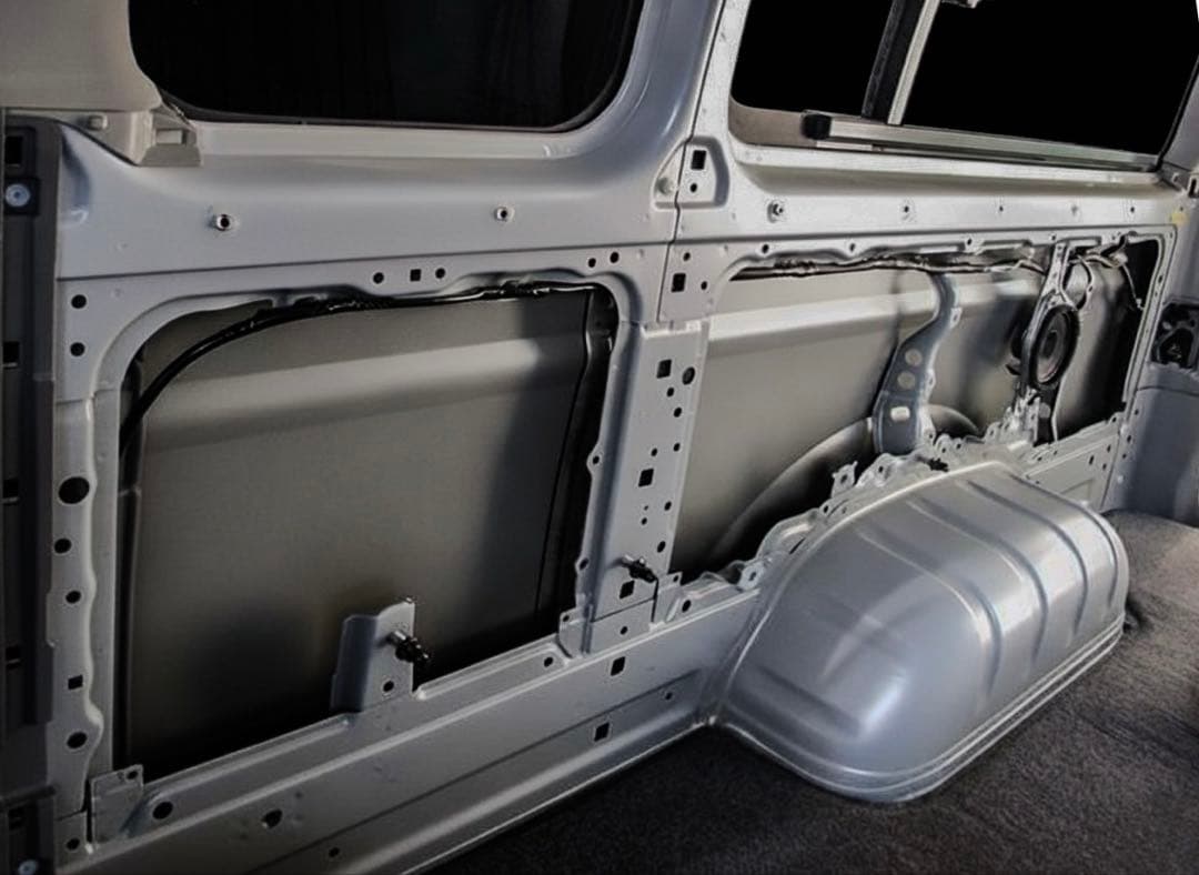 送料無料　ハイエース　ワゴンGLワイド幅１０人乗り用フルマット　ランダムグレー