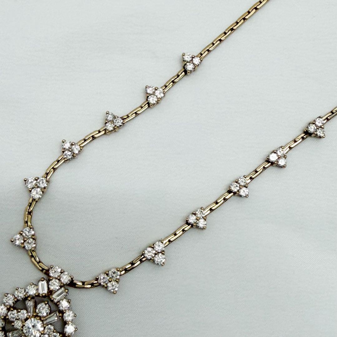 クチンスキー ヴィンテージ ネックレス K18 ダイヤモンド