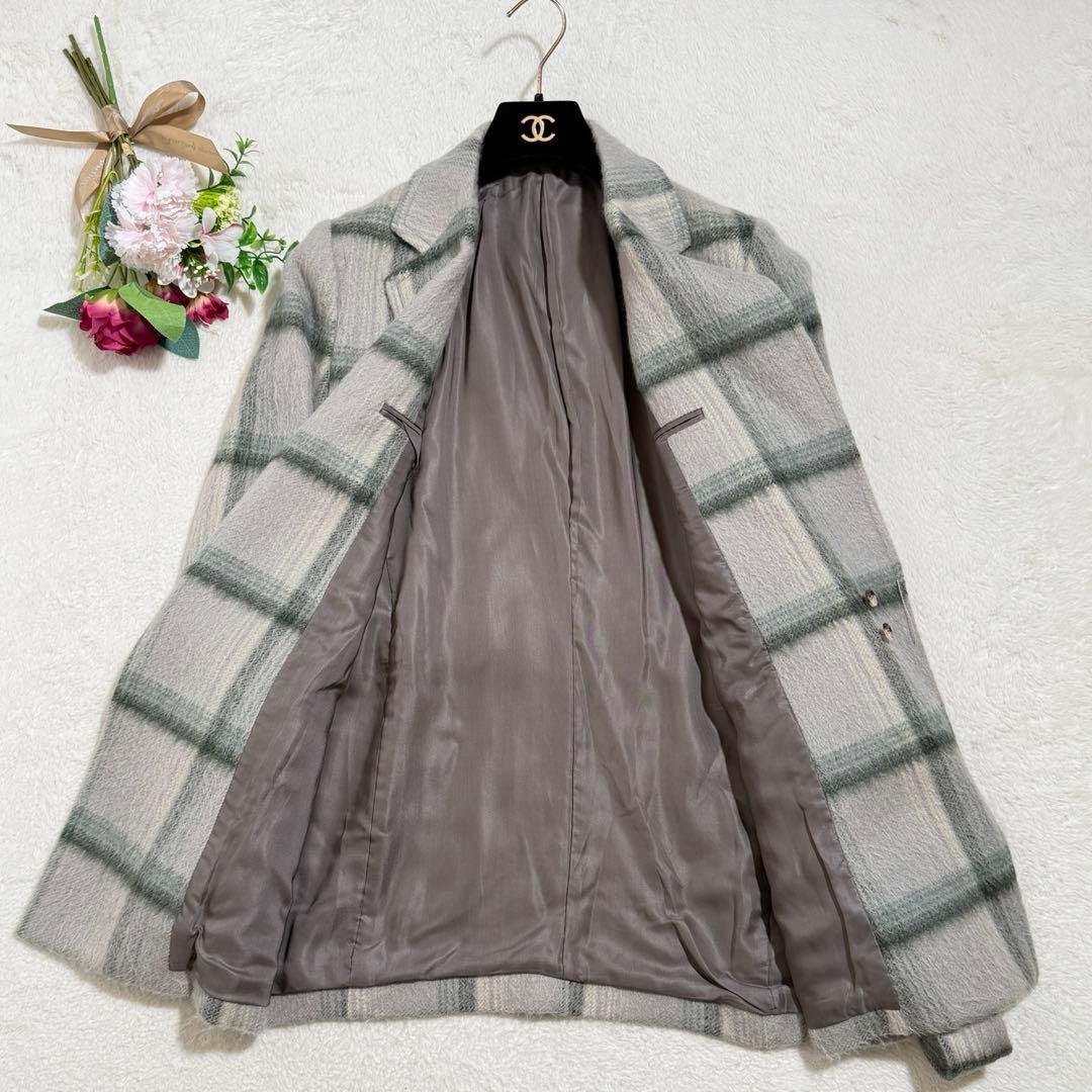 美品✨　AURALEE　シャギーチェックジャケット　白石麻衣さん　アルパカ　M