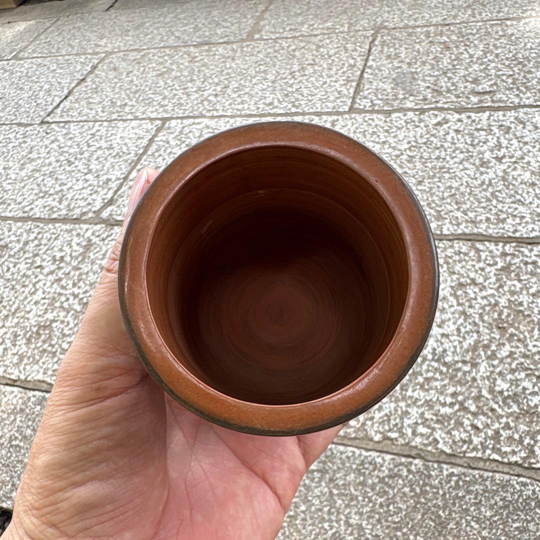 中国钦州 筆筒　文房具　落款あり