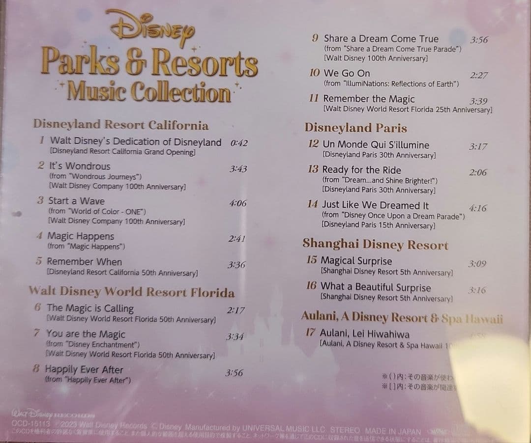 Music-Go-Round／東京リゾート® 40周年記念BOX CD缶ナシ