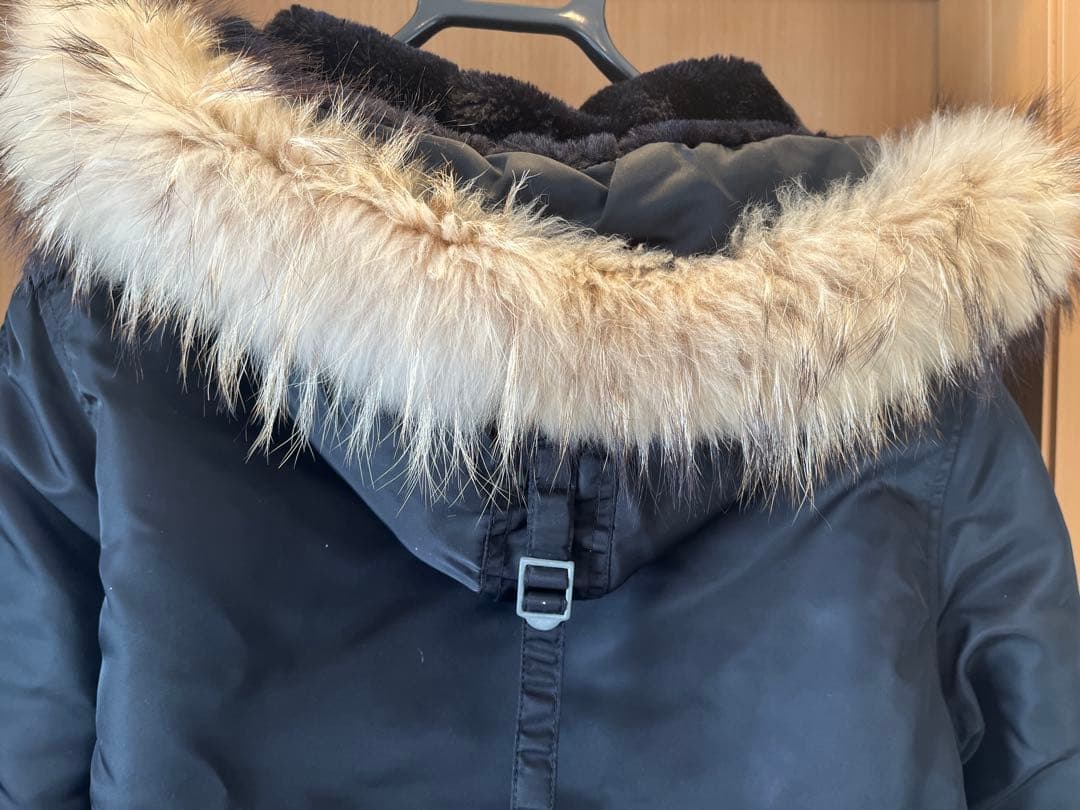 ★☆アヴィレックス N3B フライトジャケット ラクーンファー 黒 Mサイズ☆★