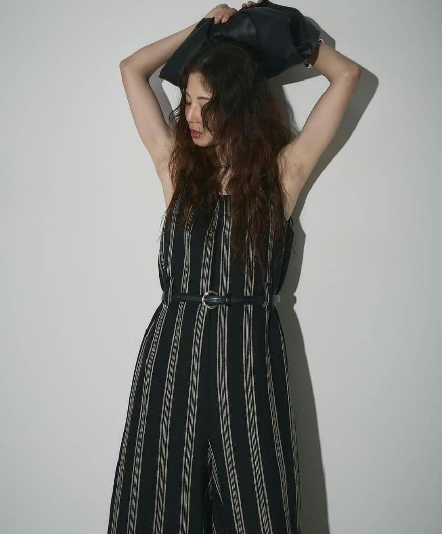 andrea&co. マルチストライプノースリオールインワン ベルトセット 新品