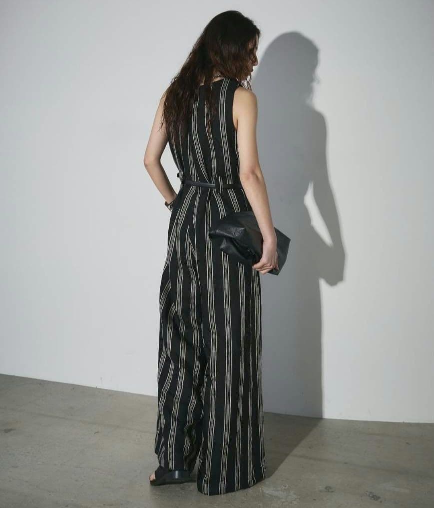 andrea&co. マルチストライプノースリオールインワン ベルトセット 新品