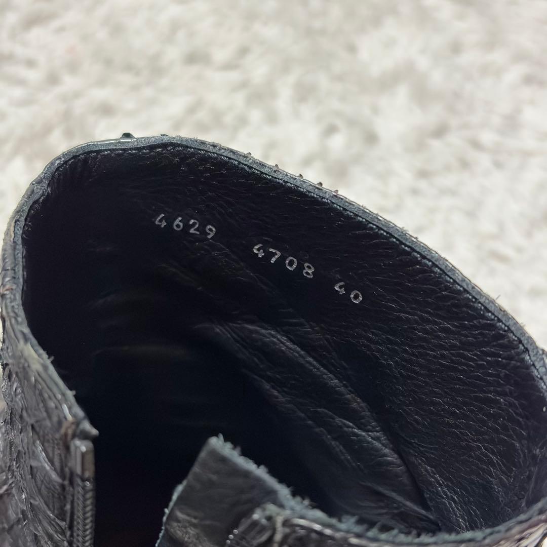 00’s leather boots Python ギャル男 27.0 黒　蛇革