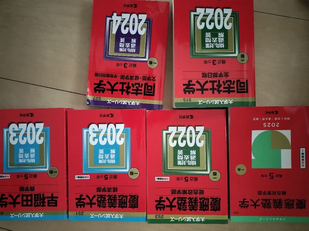 慶應、早稲田、同志社の赤本