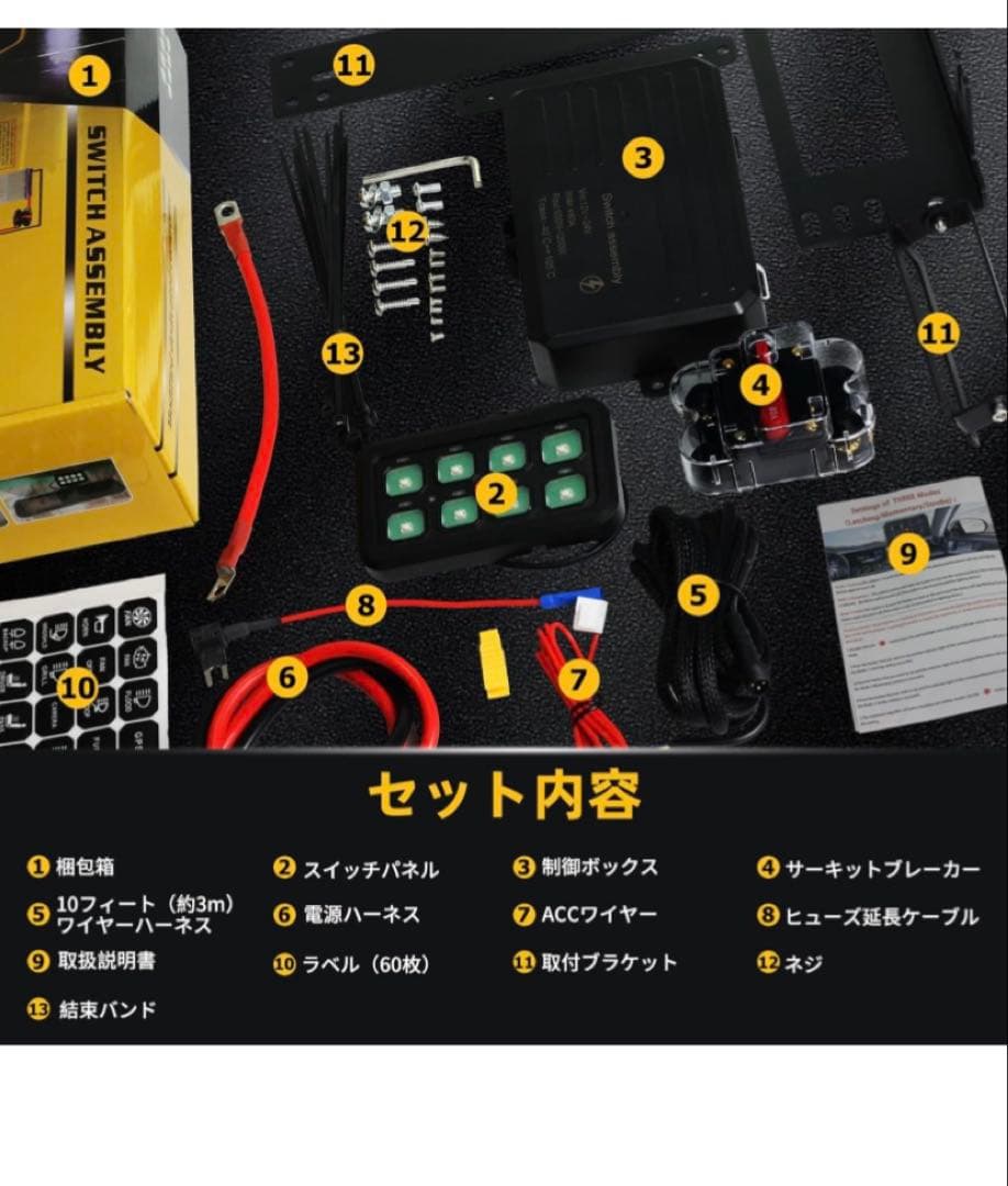 新品未使用　車　ギャングスイッチパネル