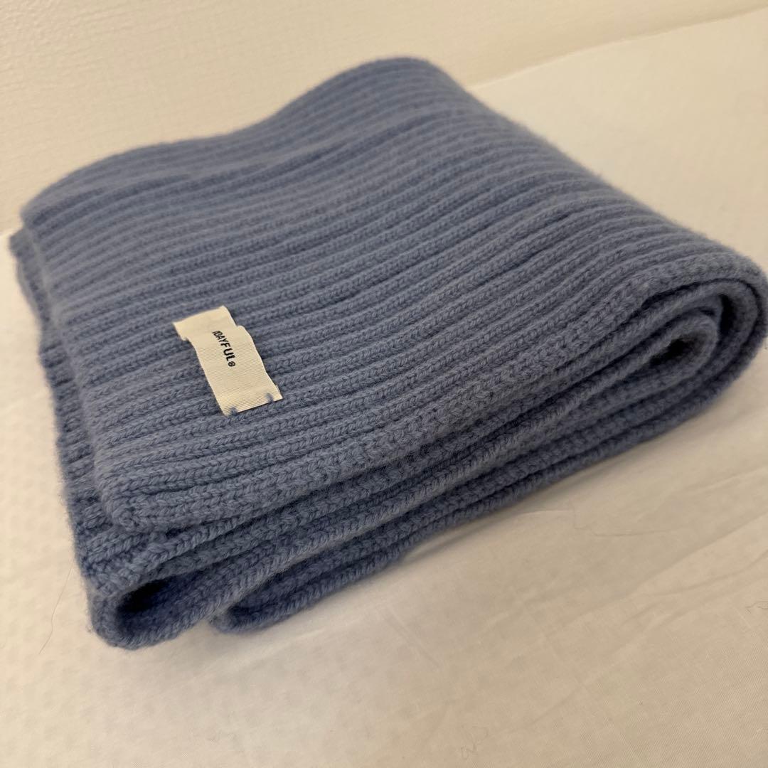 TODAYFUL Rib Knit Mufflerアイスブルー