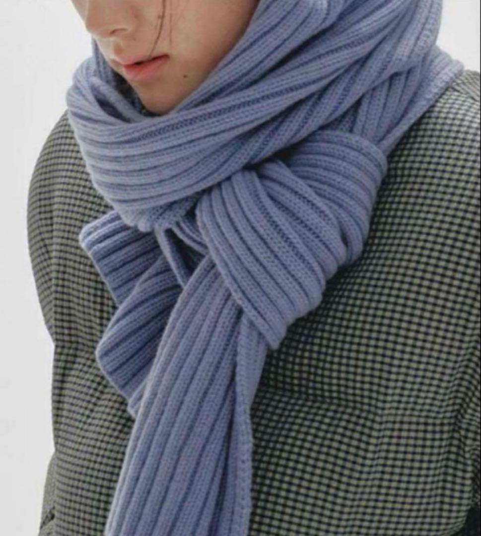 TODAYFUL Rib Knit Mufflerアイスブルー