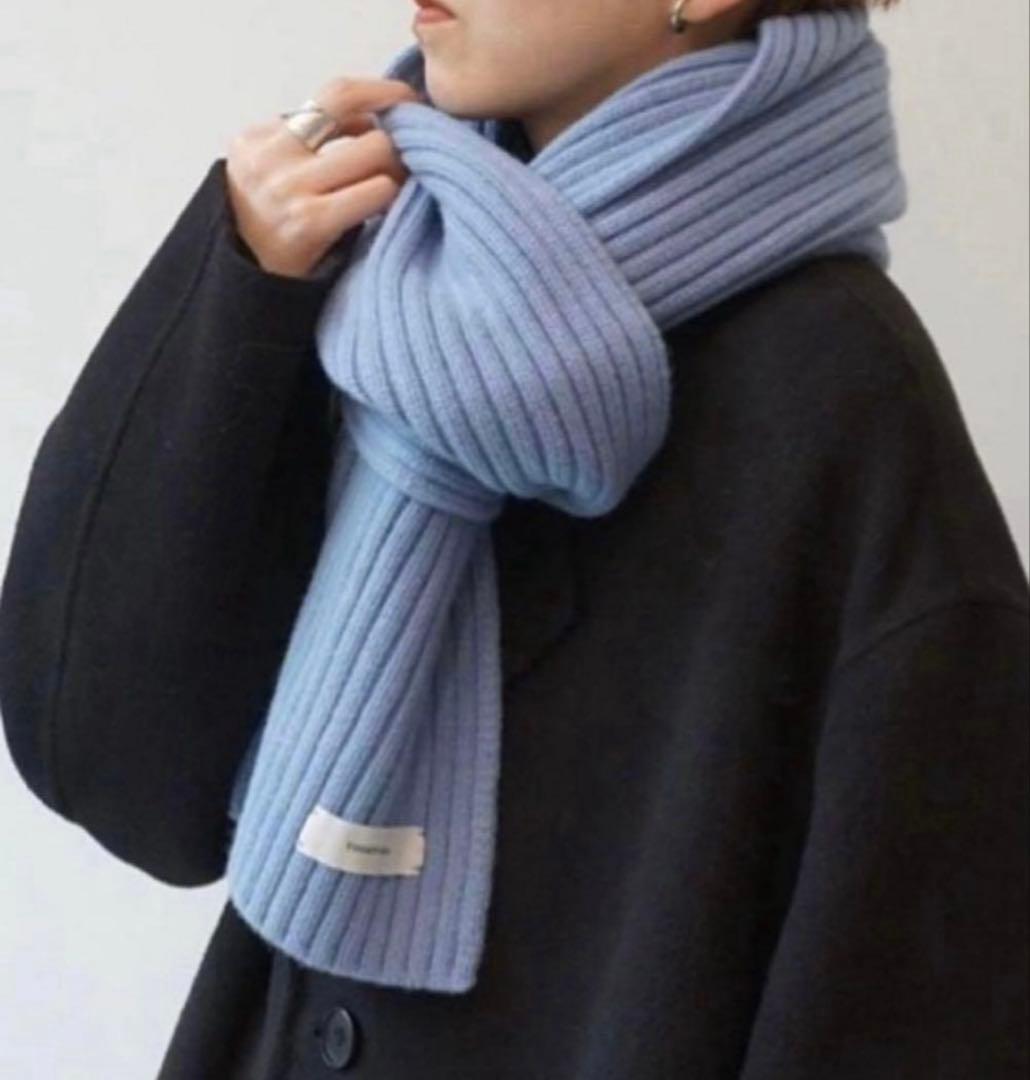 TODAYFUL Rib Knit Mufflerアイスブルー