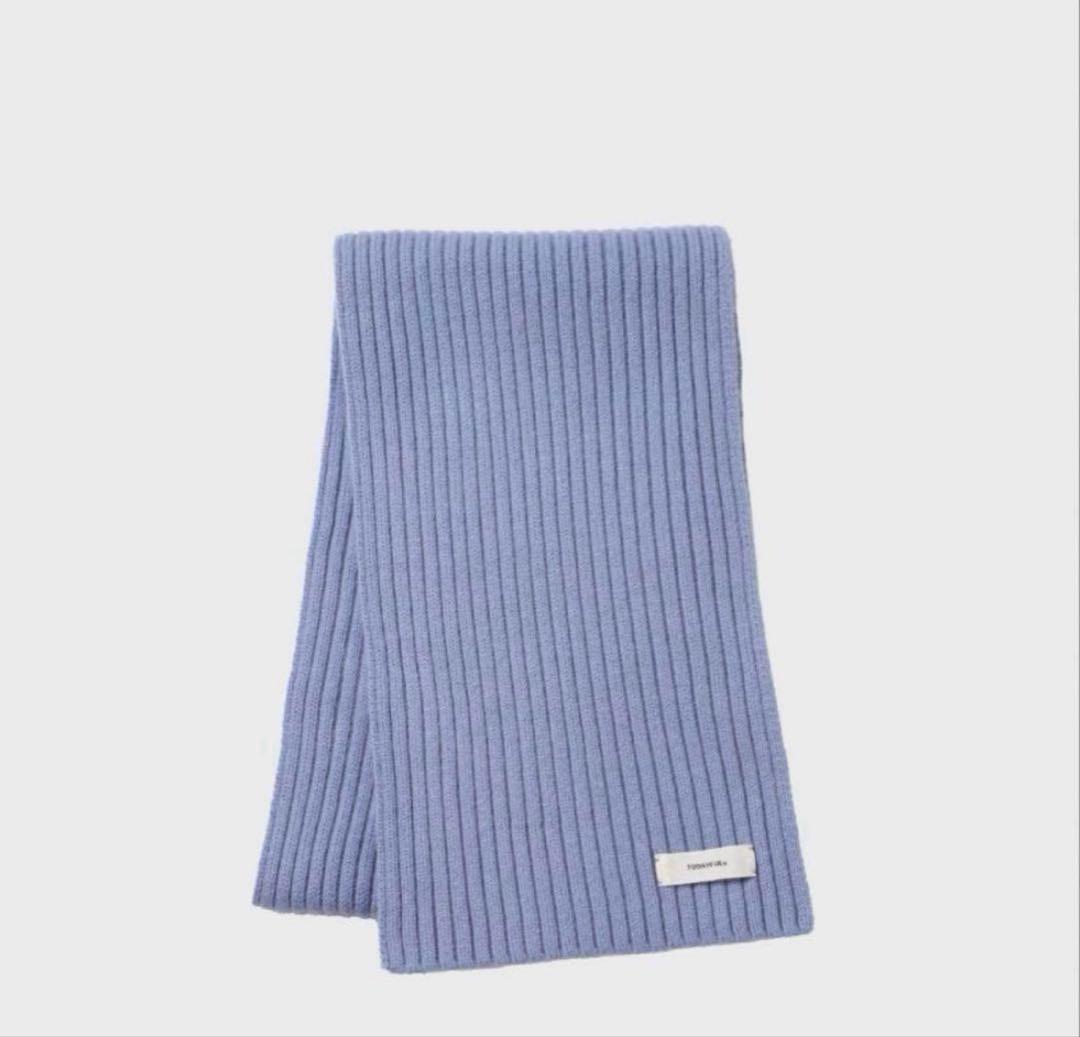 TODAYFUL Rib Knit Mufflerアイスブルー