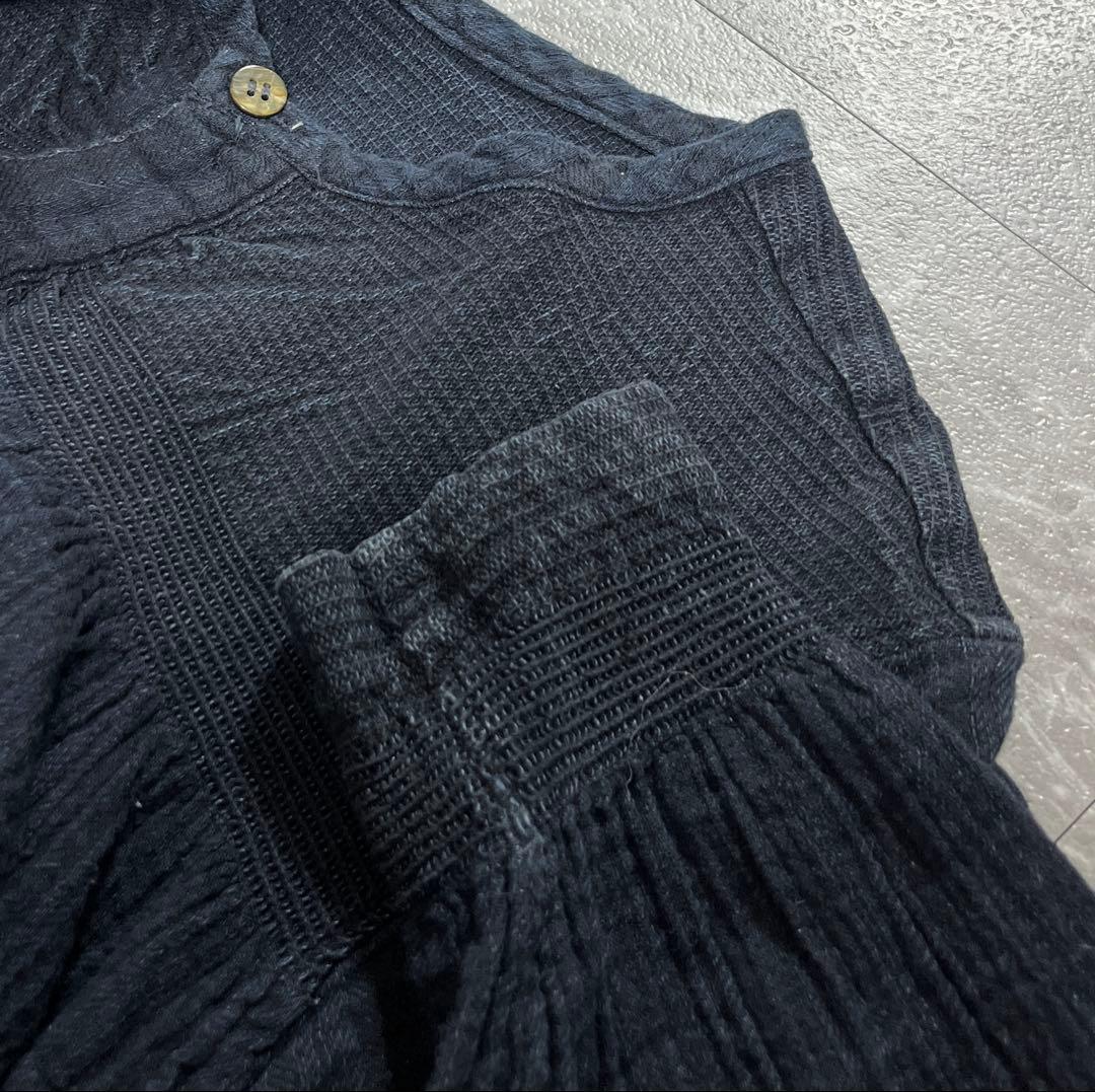 希少Plantationプランテーションインディゴ羽織りワンピース◯